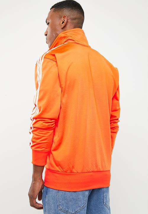 Adidas firebird track jacket orange deals